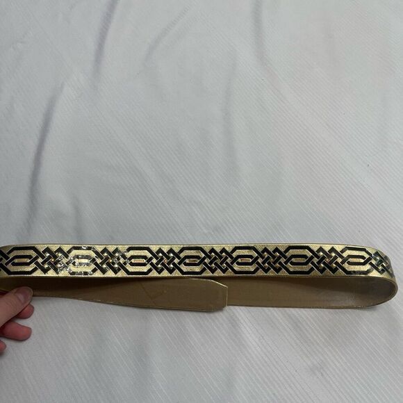 ST. JOHN Women’s Gold Black VTG Belt Size 6 main image 4